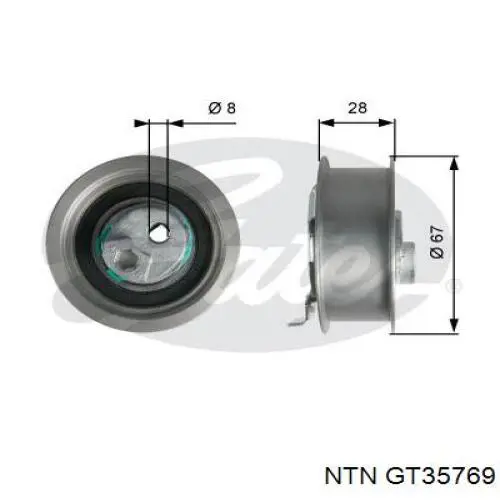 Натягувач ременя ГРМ GT35769 NTN