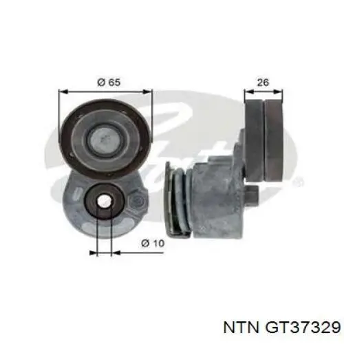 GT37329 NTN ролик натягувача ременя грм