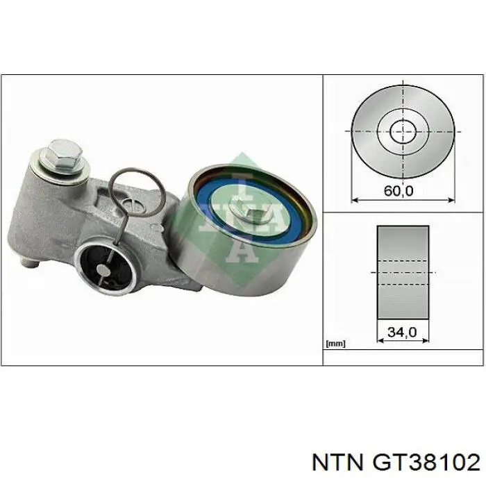 GT38102 NTN Натяжна планка поліклинового ременя