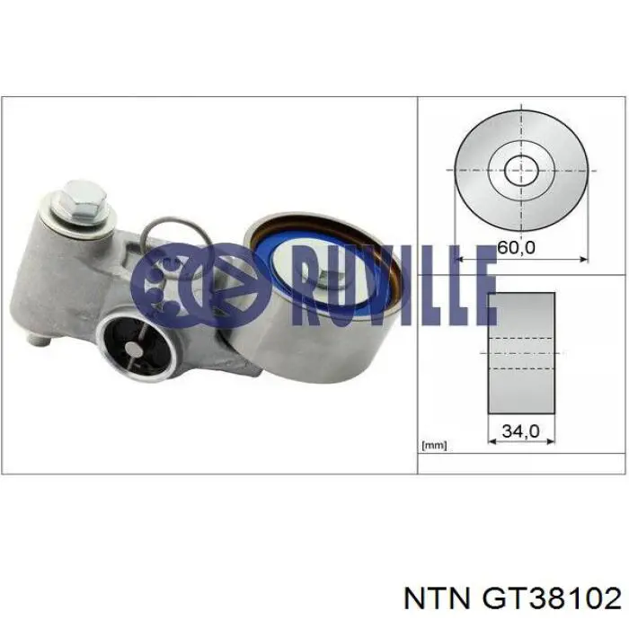 Натягувач приводного ременя NTN GT38102 ціна, від 67.57 USD