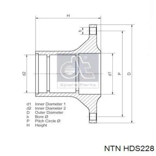 Комплект підшипник маточини передньої NTN HDS228 ціна, від 227.75 USD