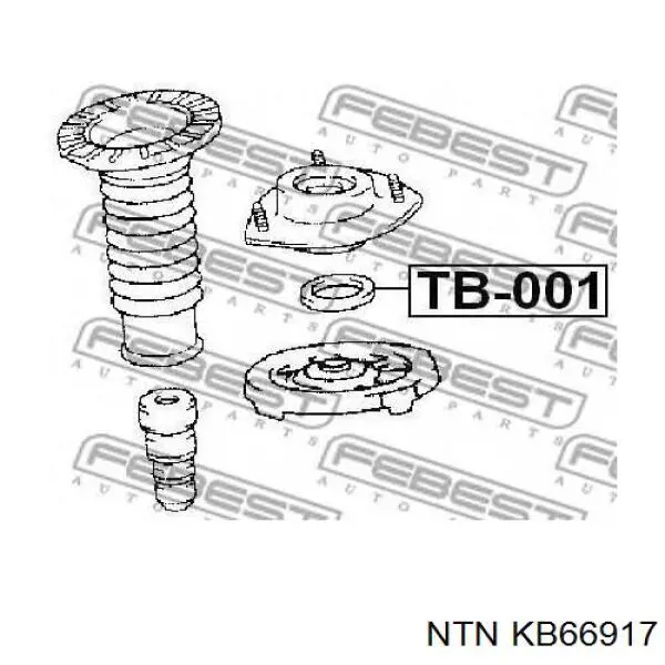 Опора стійки амортизатора переднього NTN KB66917 ціна, від 31.00 USD