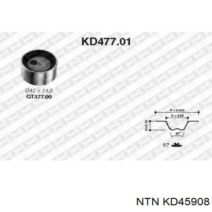 KD45908 NTN Ремінь ГРМ, комплект