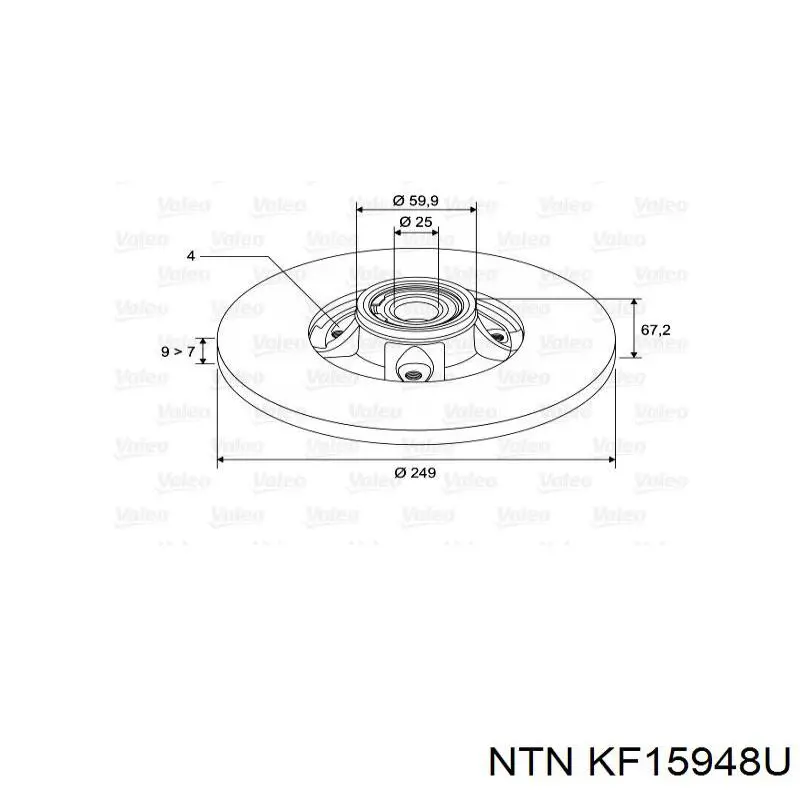 Задні дискові гальма NTN KF15948U ціна, від 62.49 USD