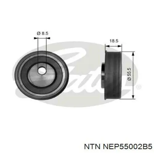 NEP55002B5 NTN ролик натягувача балансировочного ременя