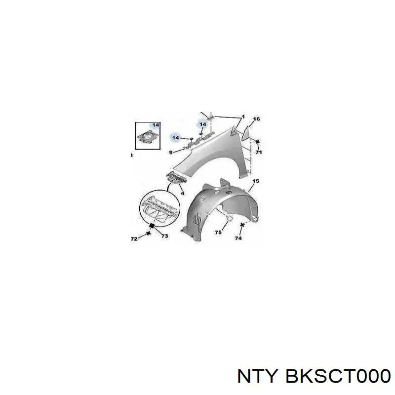 Колектор впускний NTY BKSCT000 ціна, від 34.28 USD
