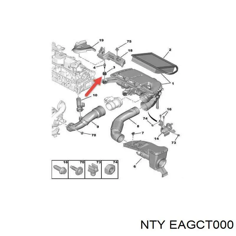 Купити EAGCT000 NTY Соленоїд АКПП