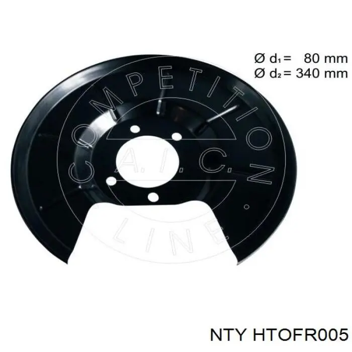 HTOFR005 NTY захист гальмівного диска заднього, лівого