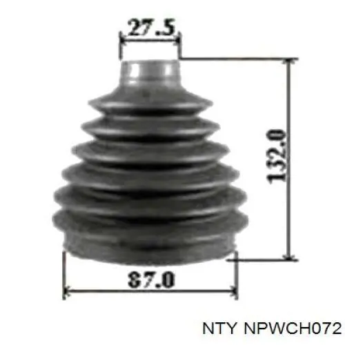 Піввісь (привід) передня NPWCH072 NTY