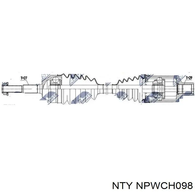 Піввісь права 52111780AB Chrysler