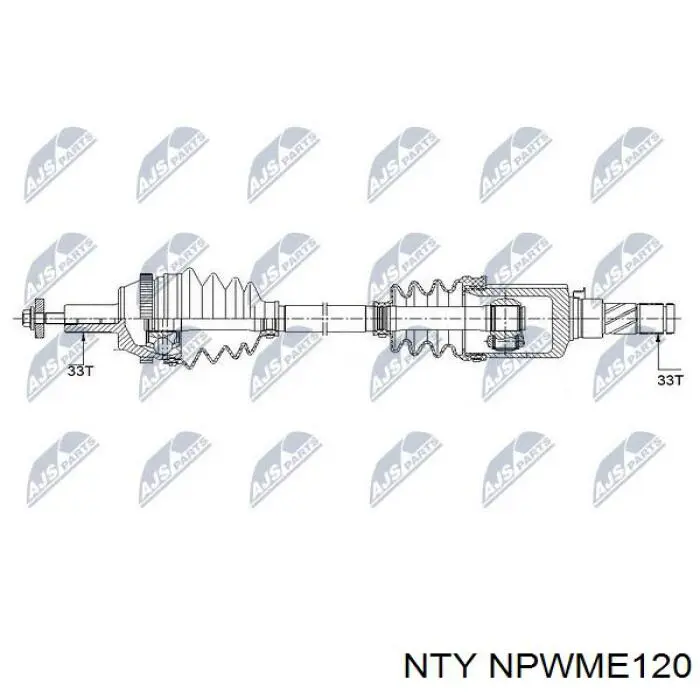 Купити A451350041028 Mercedes Піввісь задня, ліва