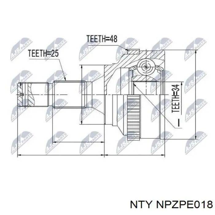 Граната колісна NTY NPZPE018 ціна, від 24.71 USD