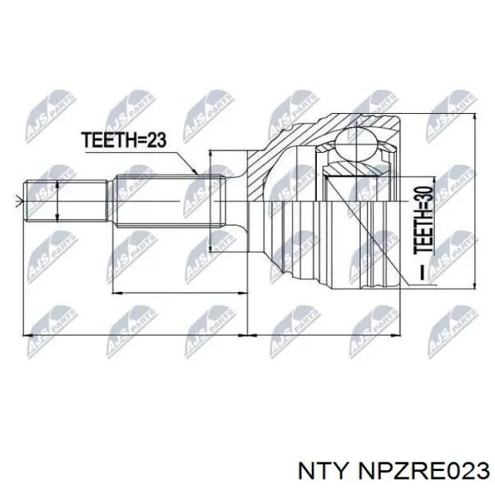ШРУС зовнішній передній NPZRE023 NTY