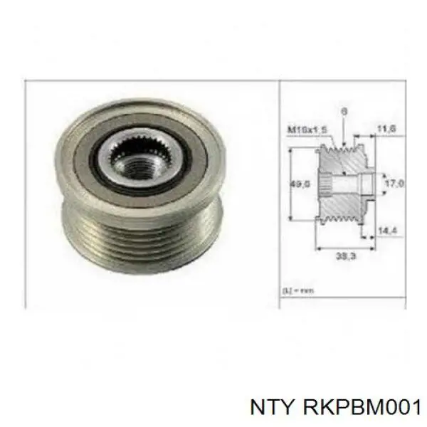 Демпферний шків колінвала NTY RKPBM001