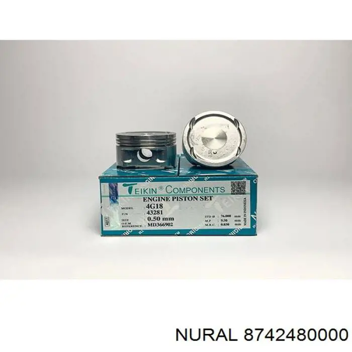 8742480000 Nural поршень в комплекті на 1 циліндр, std