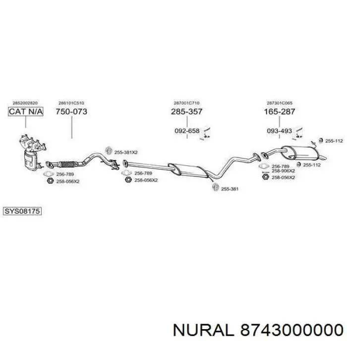 Поршень в комплекті на 1 циліндр, STD 8743000000 Nural
