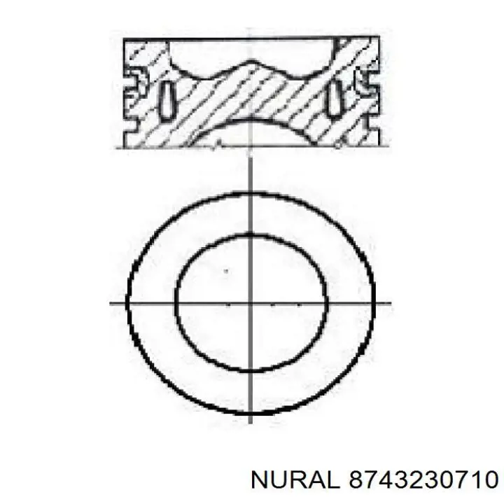 8743230710 Nural поршень в комплекті на 1 циліндр, 2-й ремонт (+0,50)