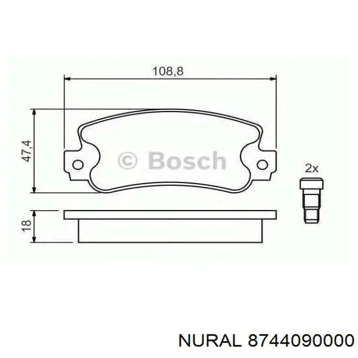 8744090000 Nural Поршня на 1 циліндр, STD