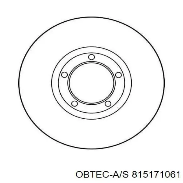 Диск гальмівний передній 815171061 Obtec A/S