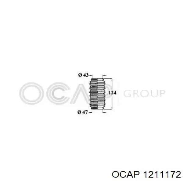 Пильник рульової рейки 1211172 Ocap