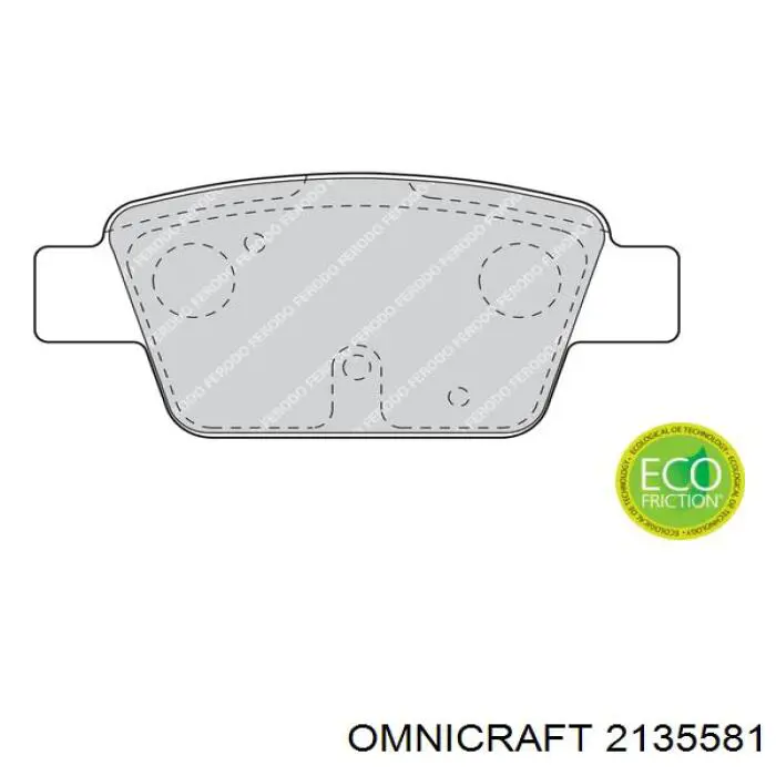 Задні дискові колодки Omnicraft 2135581