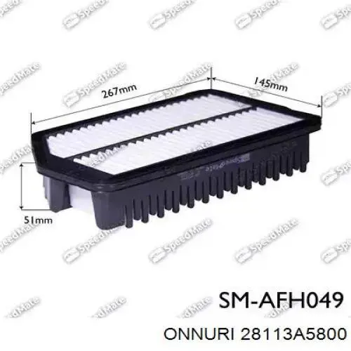Елемент повітряного фільтра Onnuri 28113A5800 ціна, від 4.76 USD