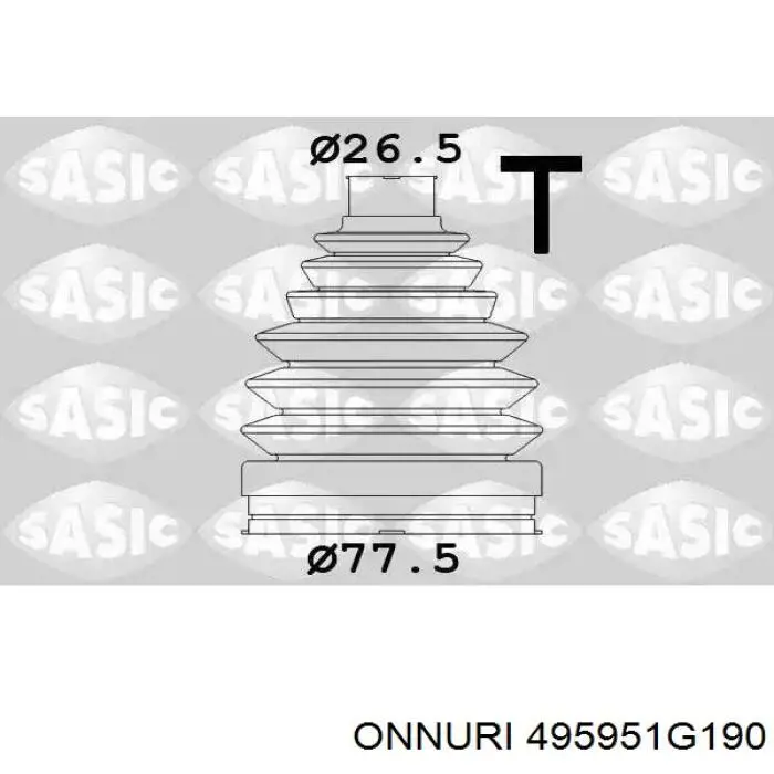 495951G190 Hyundai/Kia Пильник гранати внутрішній, лівий