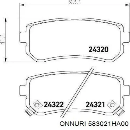 Задні гальмівні колодки Breck 252920070200 ціна, від 23.42 USD