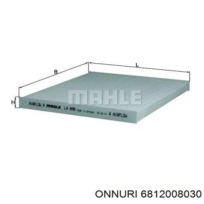 Повітряний фільтр салону Onnuri 6812008030
