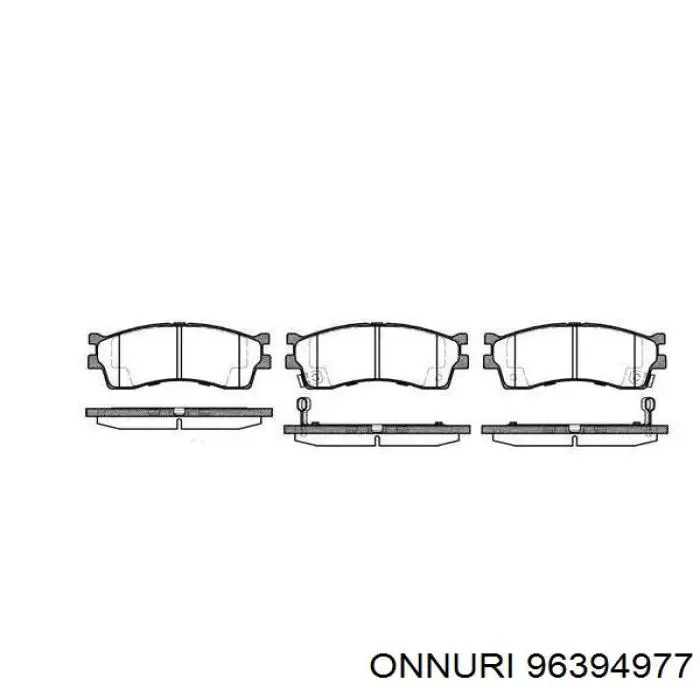 Колодки гальмові задні, барабанні Onnuri 96394977 ціна, від 30.35 USD
