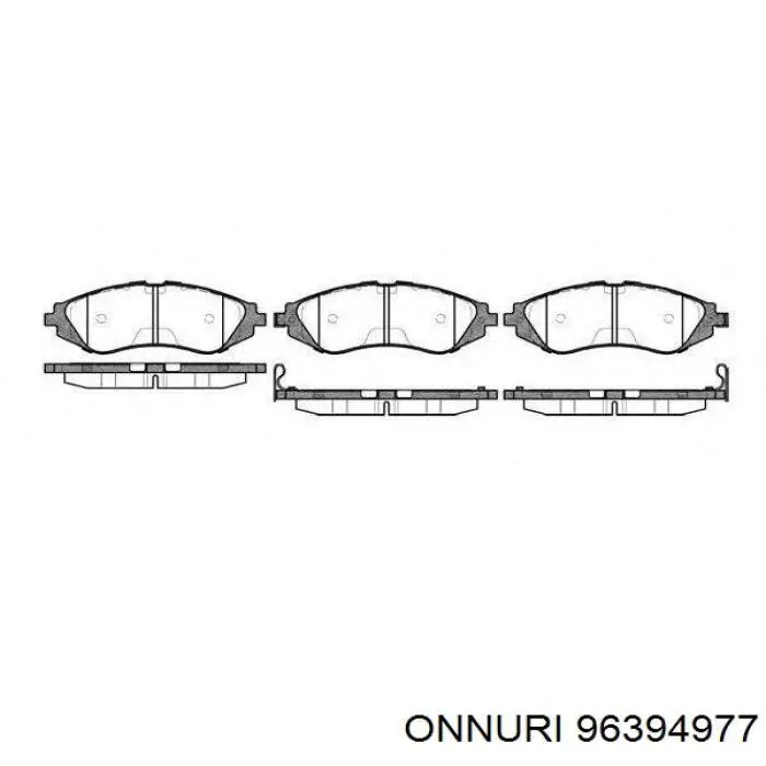 Колодки гальмові задні, барабанні Onnuri 96394977 ціна, від 29.69 USD