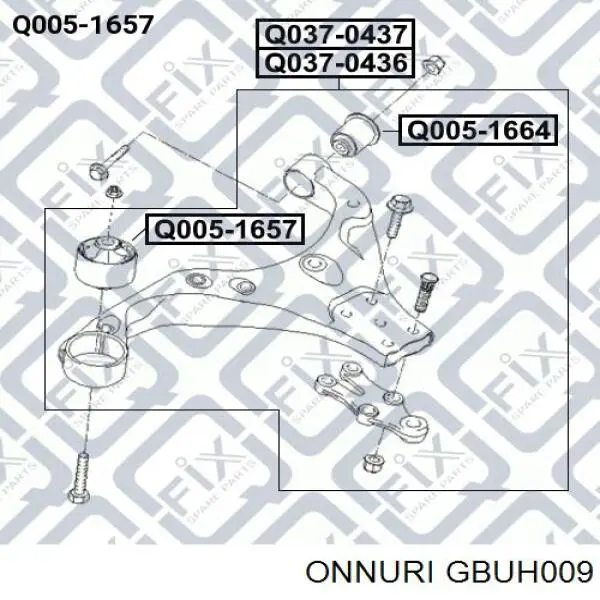 GBUH009 Onnuri Сайлентблок переднього нижнього важеля