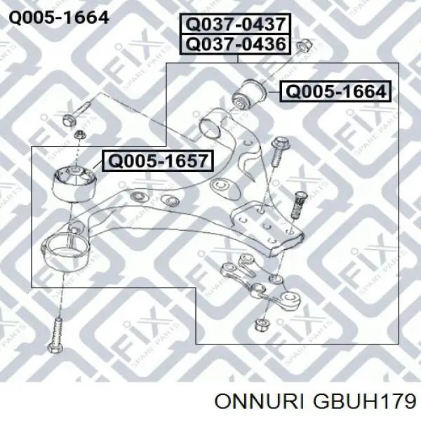 GBUH179 Onnuri Сайлентблок переднього нижнього важеля