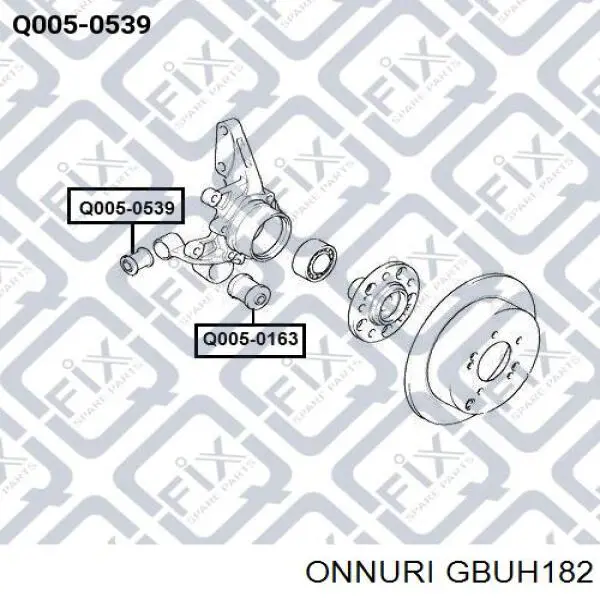 Сайлентблок цапфи задньої Onnuri GBUH182 ціна, від 3.21 USD