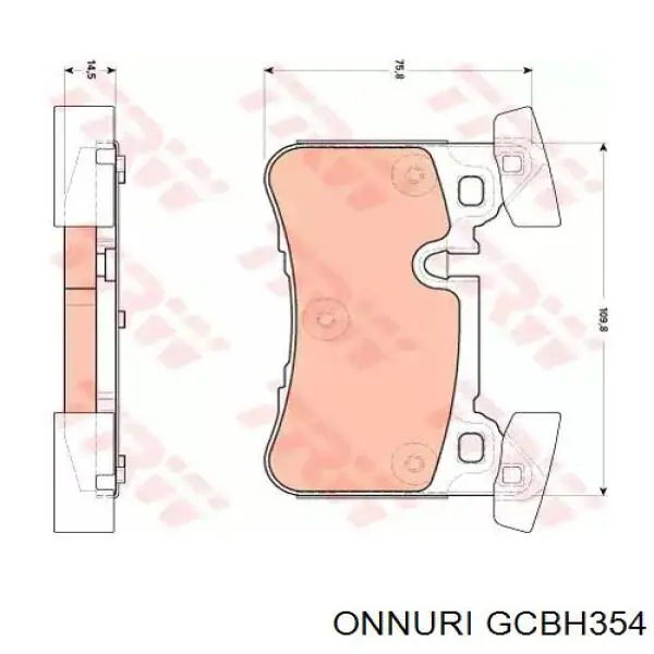 Трос ручного гальма задній, лівий GCBH354 Onnuri