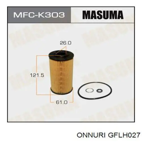 Масляний фільтр двигуна Onnuri GFLH027 ціна, від 5.19 USD