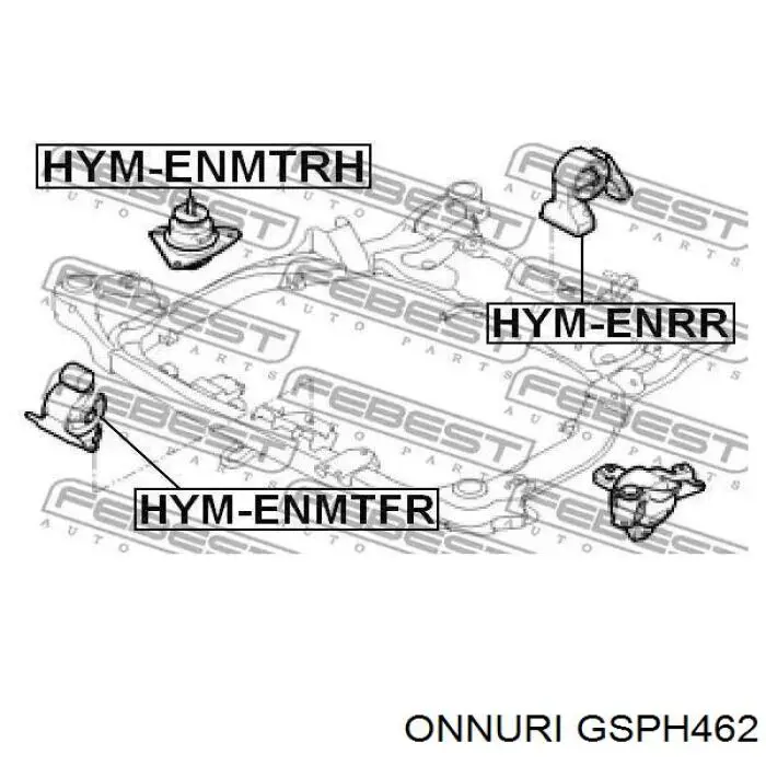 GSPH462 Onnuri подушка (опора двигуна, права)