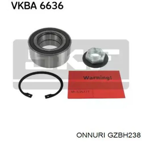 GZBH238 Onnuri Пильник ШРУСа зовнішній, передній піввісі