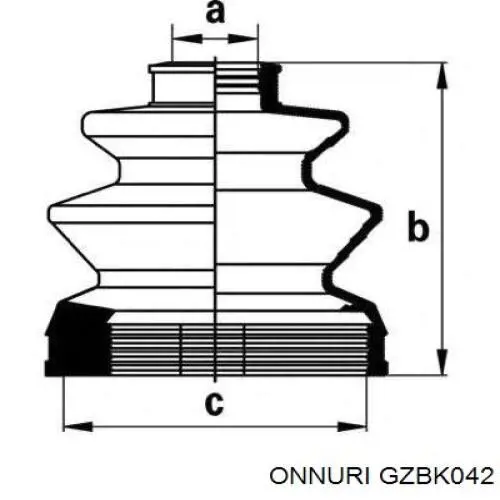 Пильник ШРКШ зовнішній, правий Japan Parts KB285