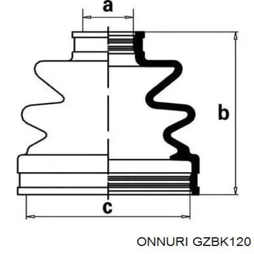 Купити KK38222530 Hyundai/Kia Пильник шарніра приводу