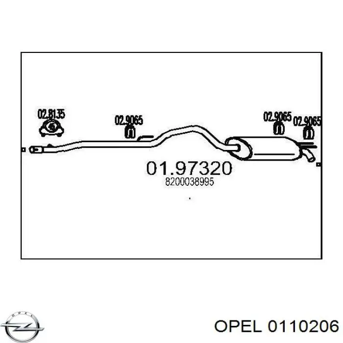 Молдинг лобового скла, верхній Opel Corsa 100 (F08) (Опель Корса)