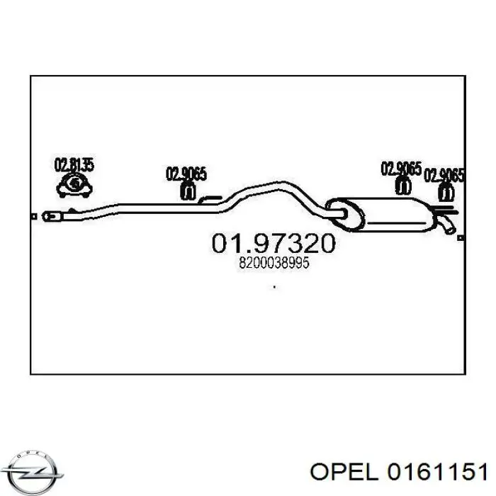 Купити 0161151 Opel Вікно вітрове