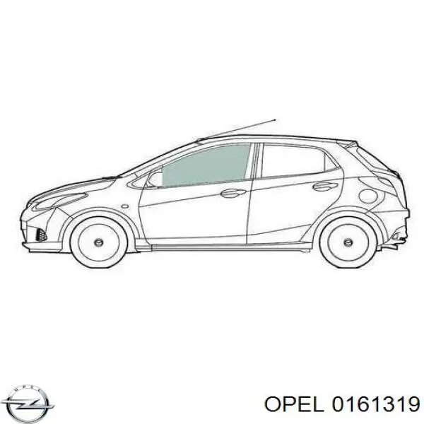 161319 Opel скло передніх дверей, лівою