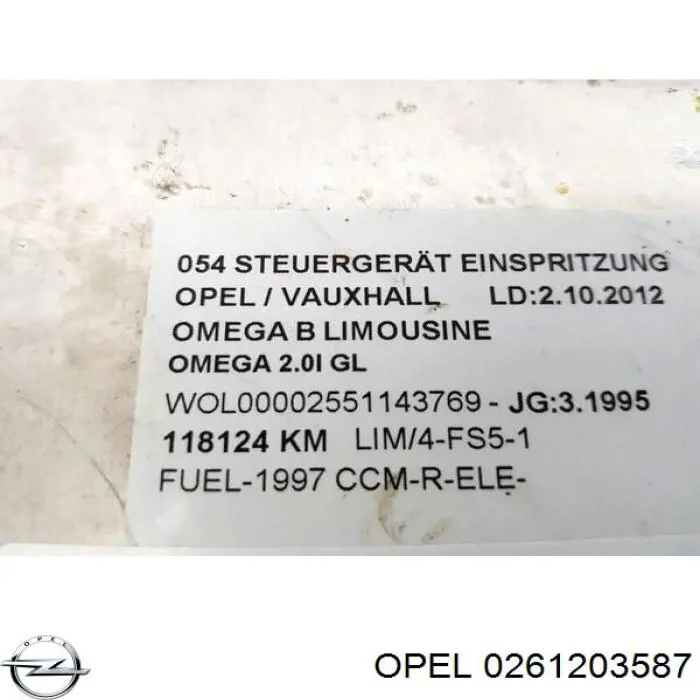 0261203587 Opel 