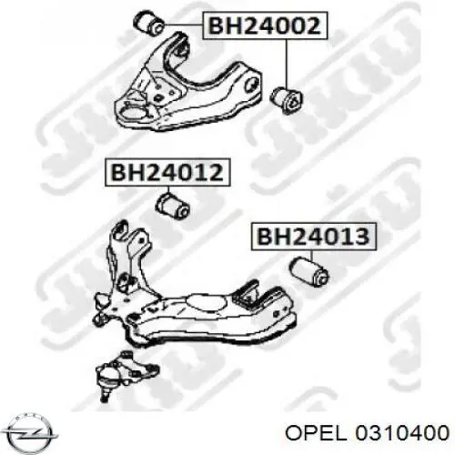 Сайлентблок переднього верхнього важеля Opel 0310400 ціна, від 5.17 USD