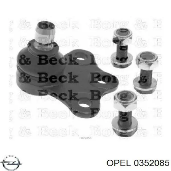 Кульова опора, нижня, ліва Opel 0352085 ціна, від 12.75 USD