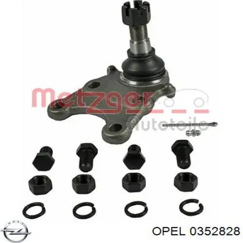 Кульова опора, нижня Opel 0352828 ціна, від 22.46 USD