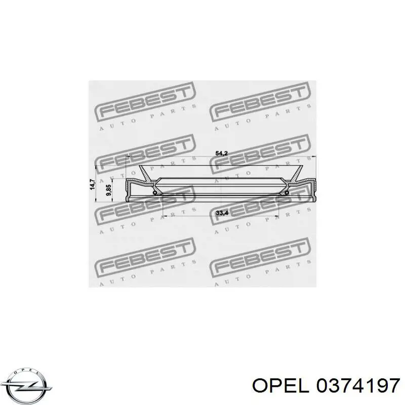 Купити 0374197 Opel Сальник АКПП/КПП, вхідного/первинного валу