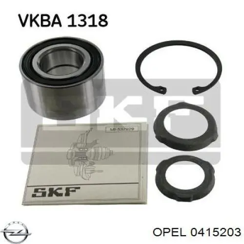 0415203 Opel Підшипник ступиці задньої