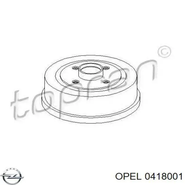 0418001 Opel барабан гальмівний задній